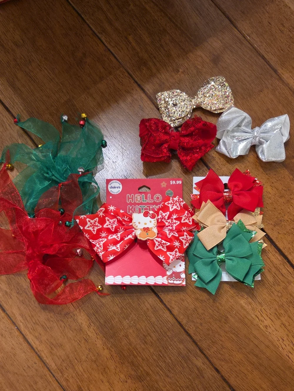 Holiday Red Bow Hair Clip - Kids Accessories Bundle Of Bows